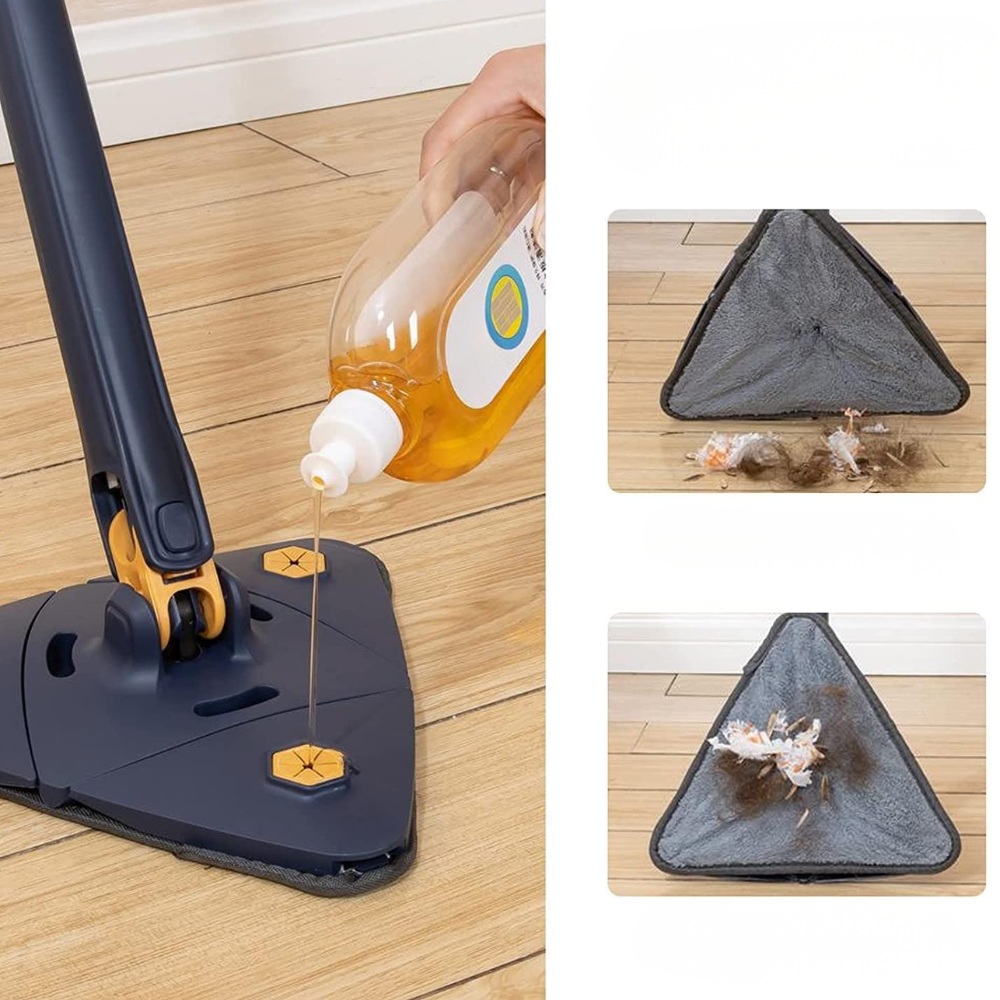 Balai Serpillière Triangulaire – Microfibre – Auto-Essorante