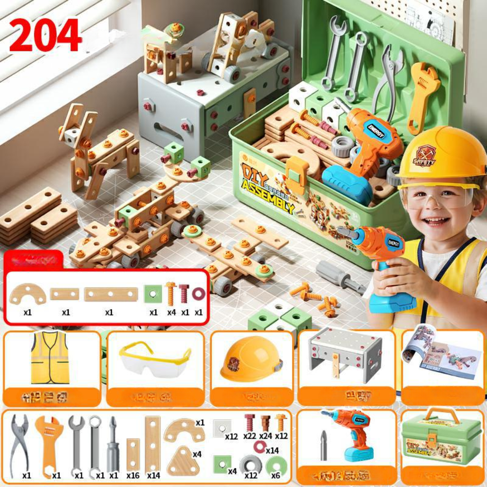 Coffret Outils Bois Enfant Construction