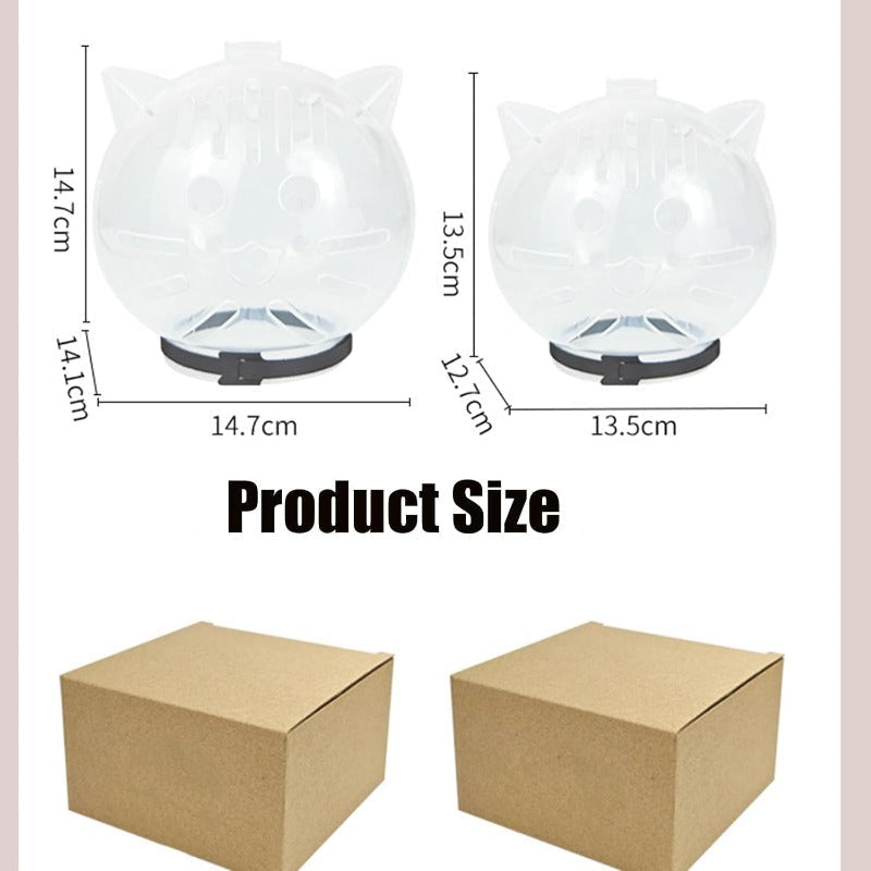 Casque Anti-Morsure Transparent pour Chat