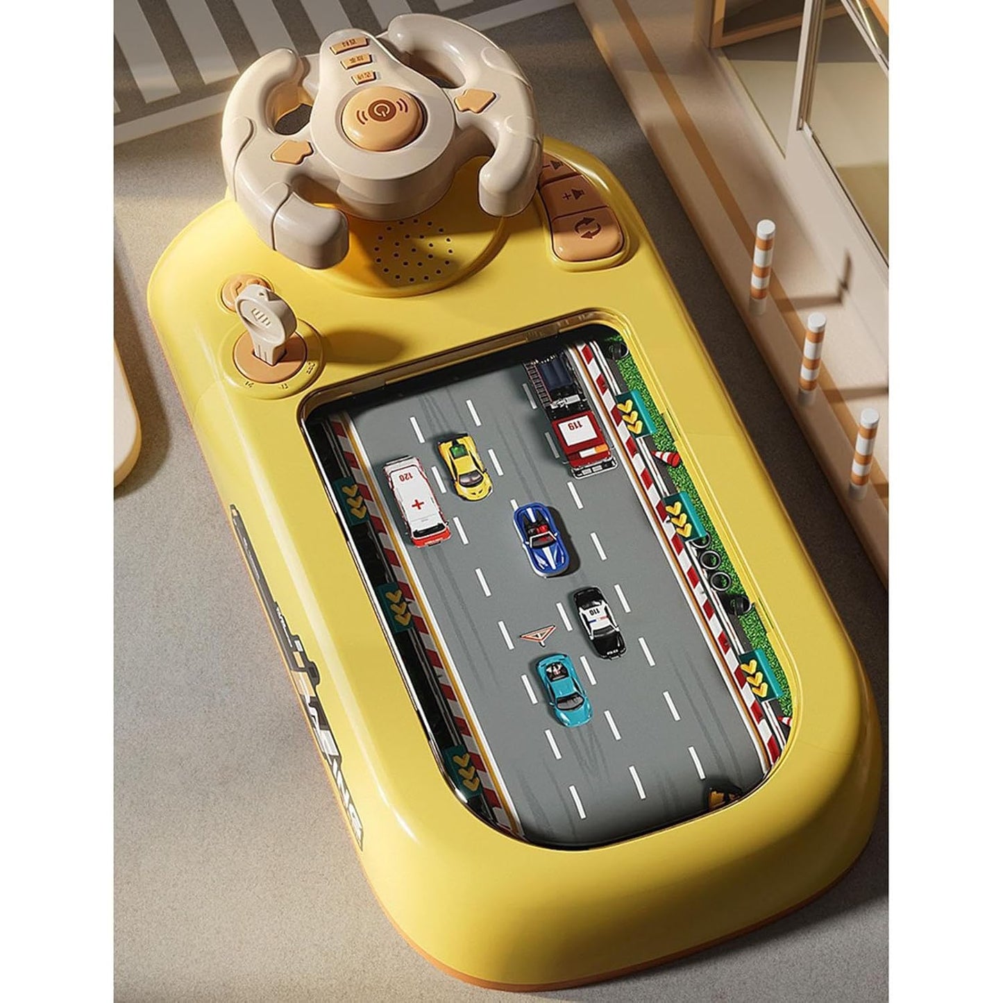 Jeu de Course Enfant – Volant Interactif – Jeu Portable