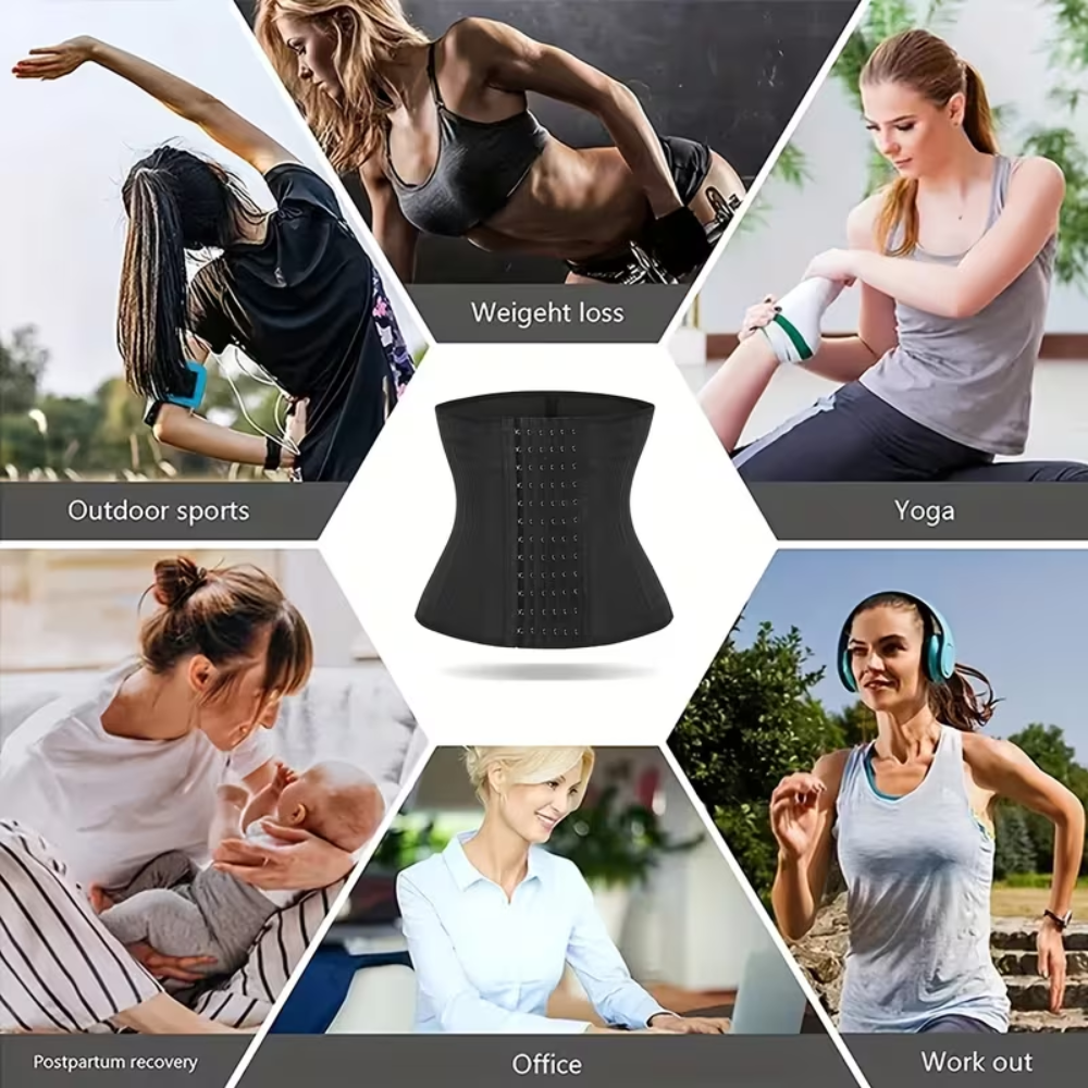 Ceinture Taille Gainante – Réglable – à Crochets