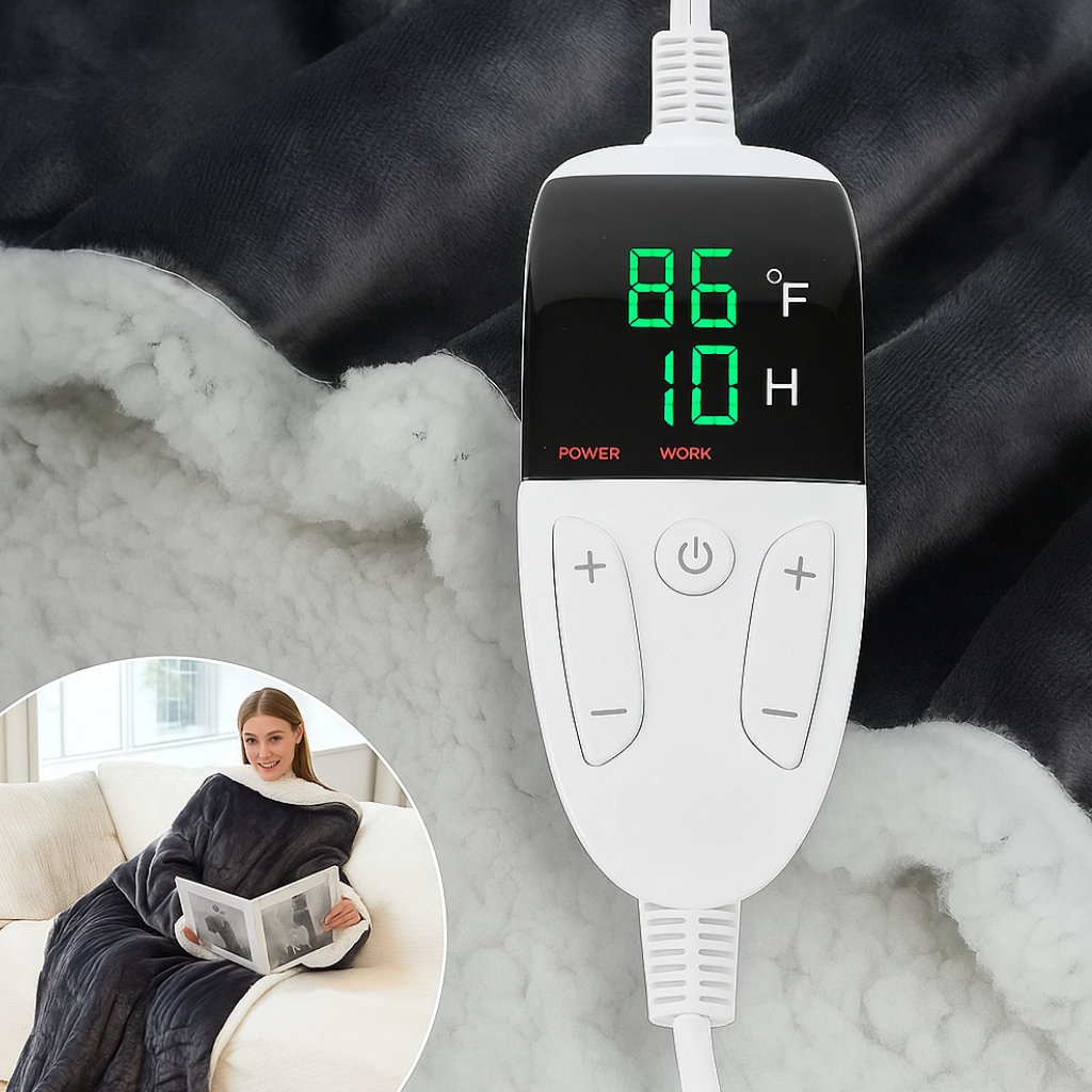 Plaid Chauffant Électrique Portable Sherpa