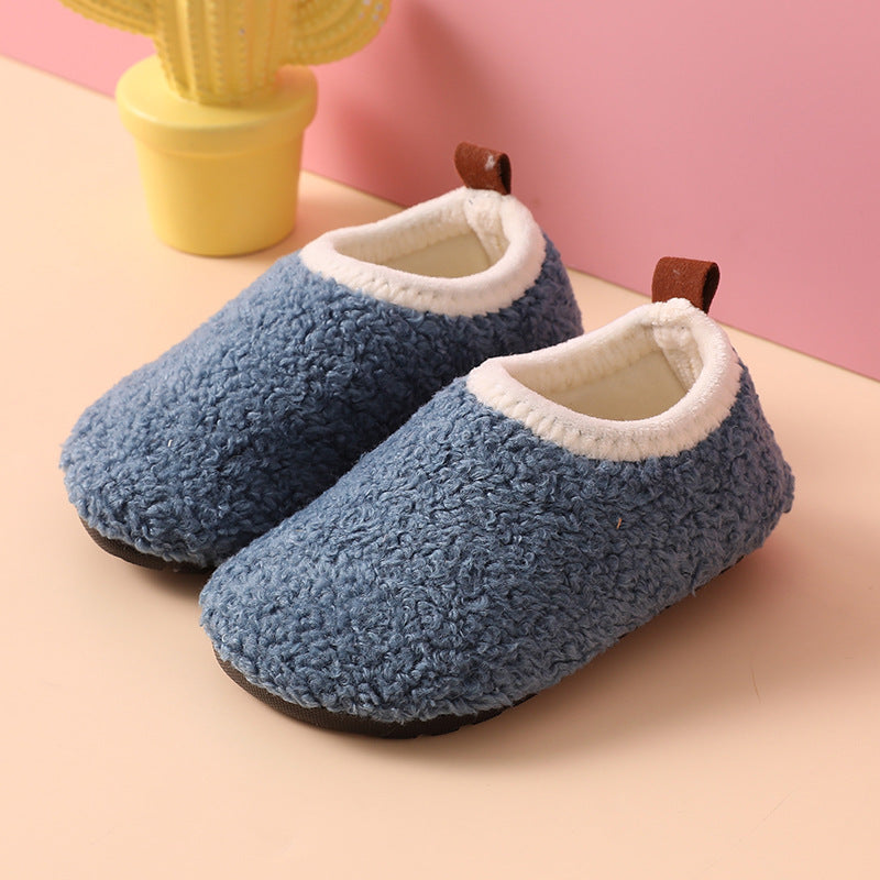 Chaussons Enfant Chauds Antidérapants Laine