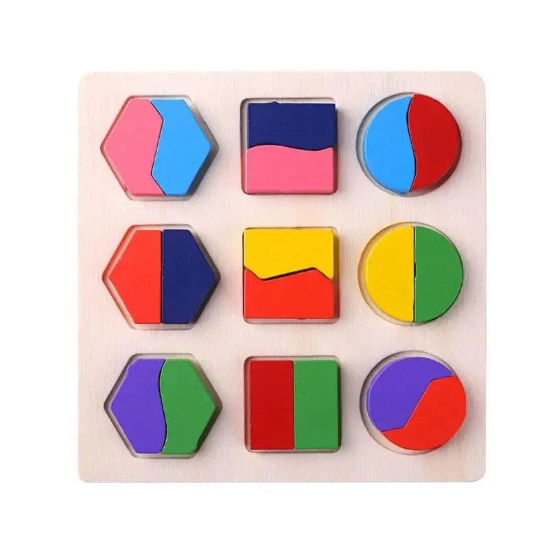 Puzzle Éducatif Bois – Formes Géométriques – Enfants