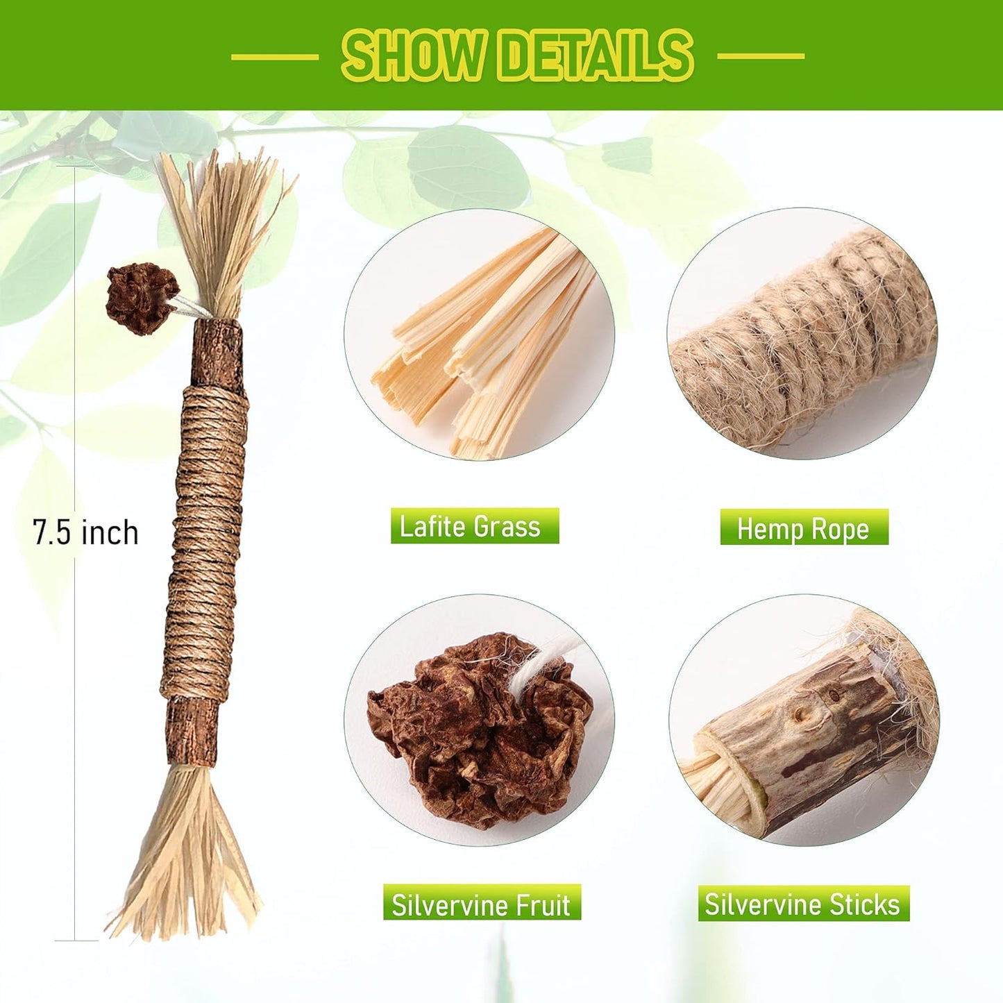 Bâtons Matatabi Dentaires Naturels Chat