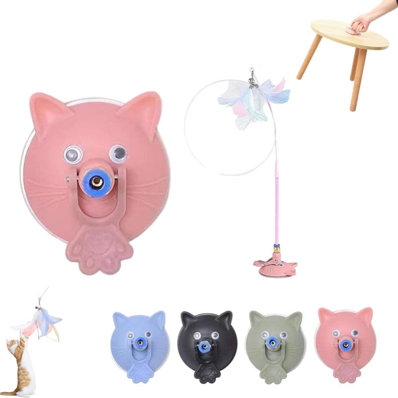 Jouet Chat Plumes Ventouse Flexible