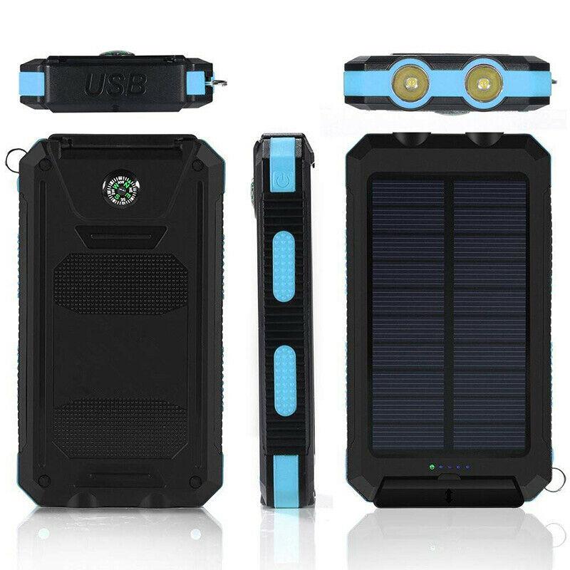 Power Bank Solaire Étanche Double USB