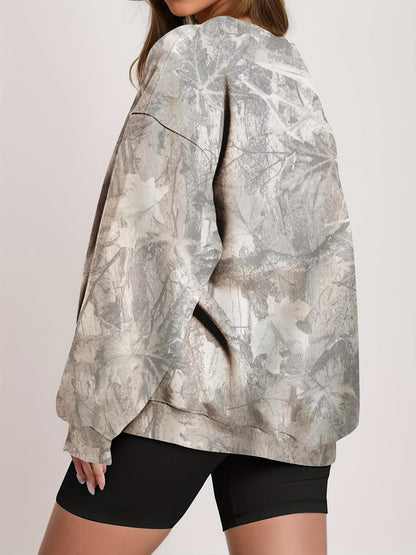 Sweat Femme Oversize Camouflage