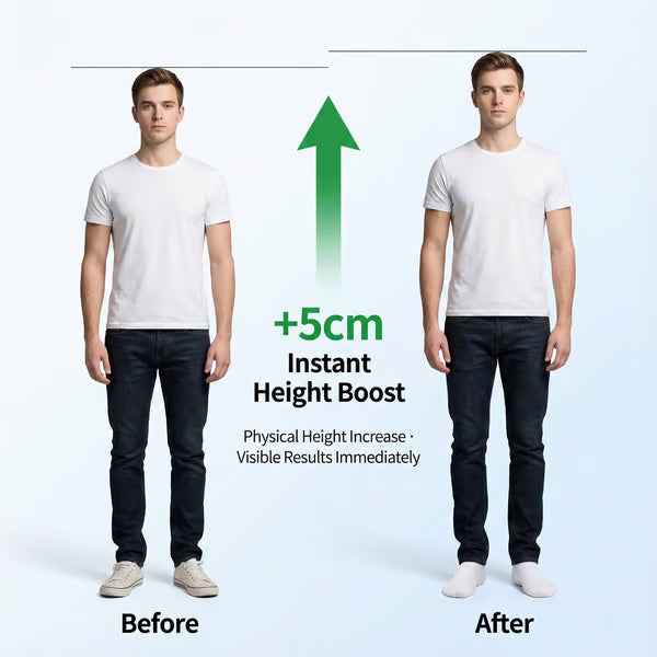 Chaussettes Rehausseur Invisible +5 cm