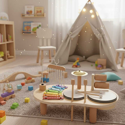Table Musicale Enfant – Bois – Instruments Éveil