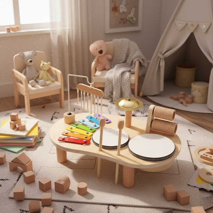 Table Musicale Enfant – Bois – Instruments Éveil