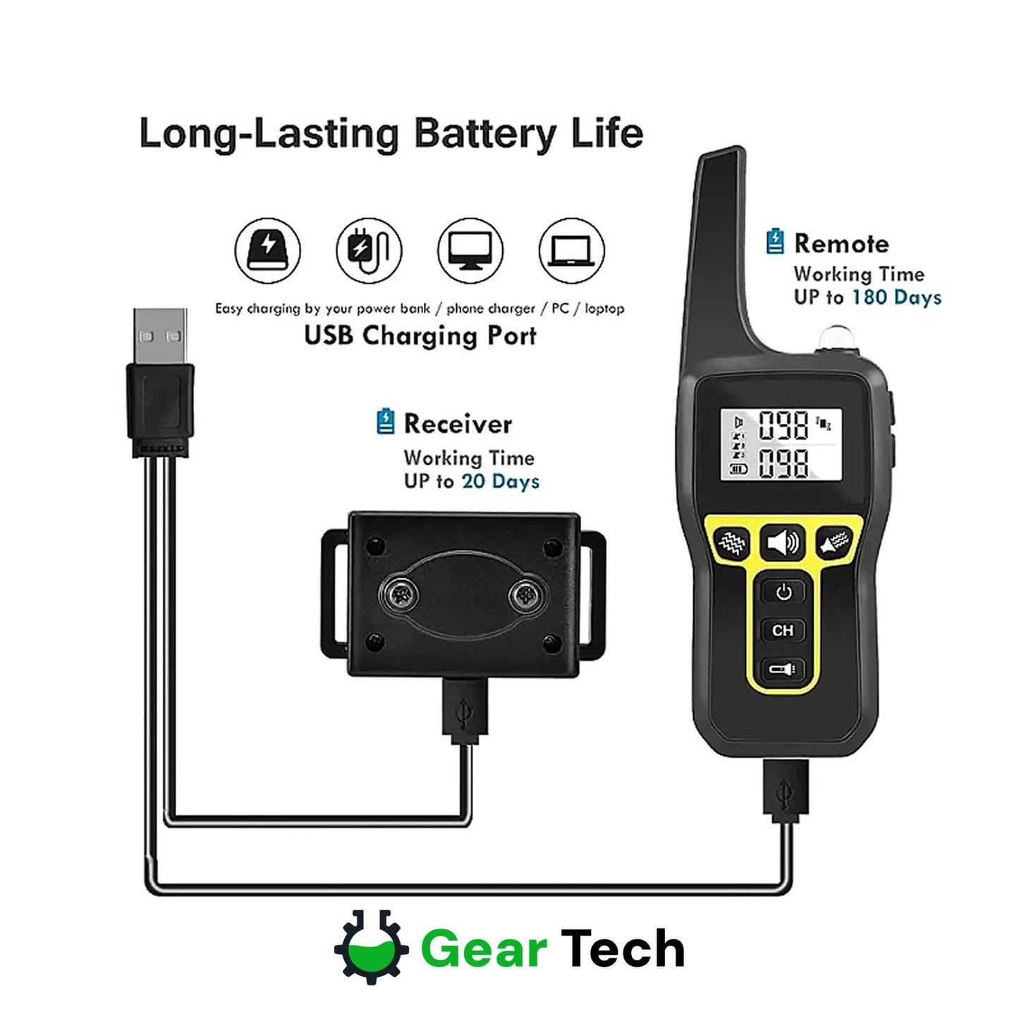 Collier Dressage Chien 1000m Étanche