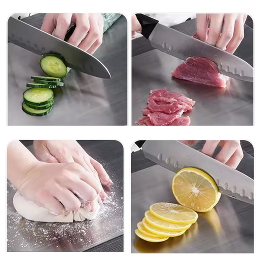 PureSteel Planche à Découper en Titane | Hygiénique & Respectueuse des Couteaux