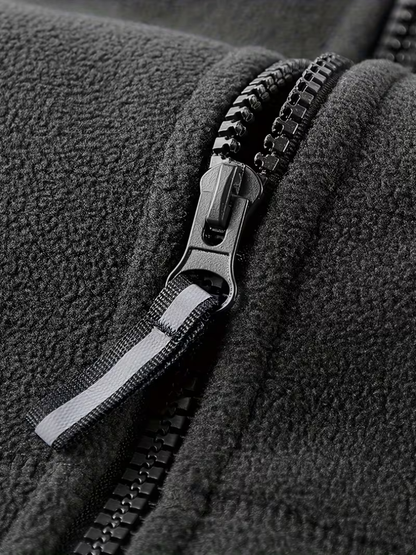 Homme Veste Polaire à Capuche – Zippée – Chaude