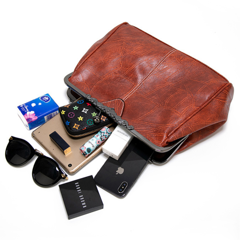 Améliane Sac à Main Vintage en Cuir | Sac Bandoulière Rétro et Intemporel