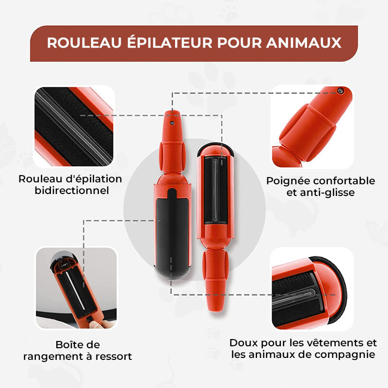 Rouleau Anti-Poils Réutilisable Animaux