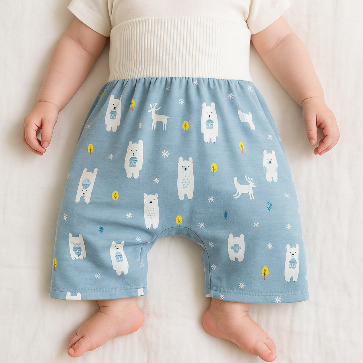 Pantalon d’Apprentissage Bébé – Coton – Taille Élastique