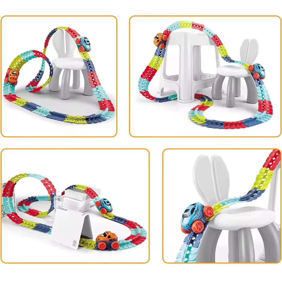 Bend-N-Race Circuit Automobile | Circuit Flexible pour Enfant