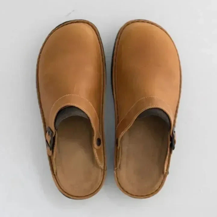 BirchClog | Pantoufles Orthopédiques pour Hommes en Cuir