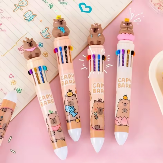 CappyJoy 3D Stylo Multicolore | Stylo 10 Encres Kawaii
