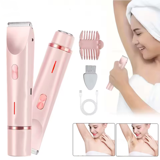 BareLuxe 2-en-1 Rasoir | Épilation Indolore pour Femmes