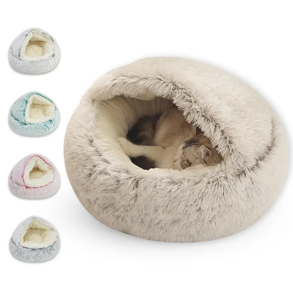 CloudNest Lit Grotte pour Animaux | Confort Chaleureux pour Chats et Chiens