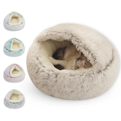 CloudNest Lit Grotte pour Animaux | Confort Chaleureux pour Chats et Chiens