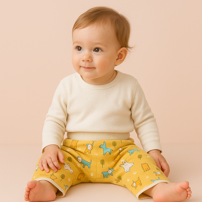 Pantalon d’Apprentissage Bébé – Coton – Taille Élastique