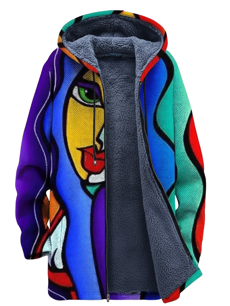 Émeraude Manteau Polaire Femme | Design Artistique & Chaleur Douillette Veste