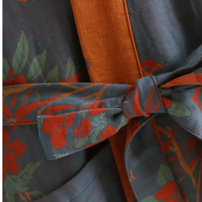 Peignoir Kimono – Ceinture à Nouer – Manches Larges