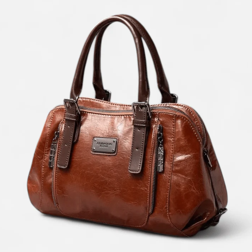 Aurora Sac à Main en Cuir | Sac Bandoulière à Double Compartiment Zippé