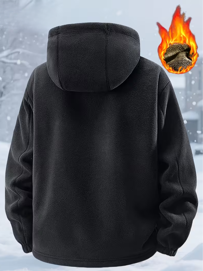 Homme Veste Polaire à Capuche – Zippée – Chaude