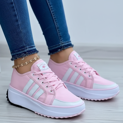 Baskets Plateforme à Lacets – Semelle Crantée – Femme