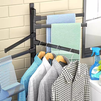 Porte-Serviettes Pivotant – 5 Métal Barres – Mural Bain