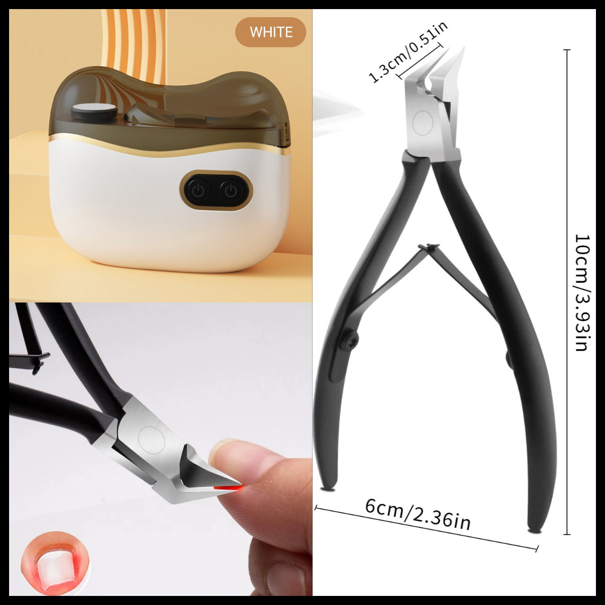 Blanc+Pince à cuticules / 🔥Achetez-en 2 (économisez €40）