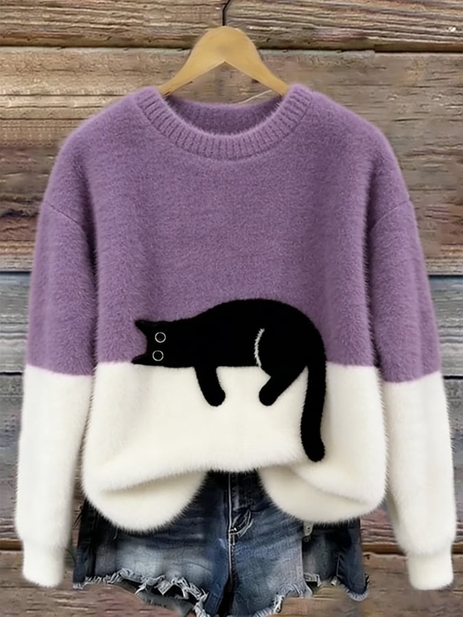 Pull Femme Chat 3D Douillet