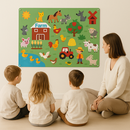Tableau Mural Éducatif Enfant – Feutrine – Océan