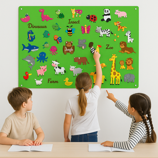 Tableau Mural Éducatif Enfant – Feutrine – Océan