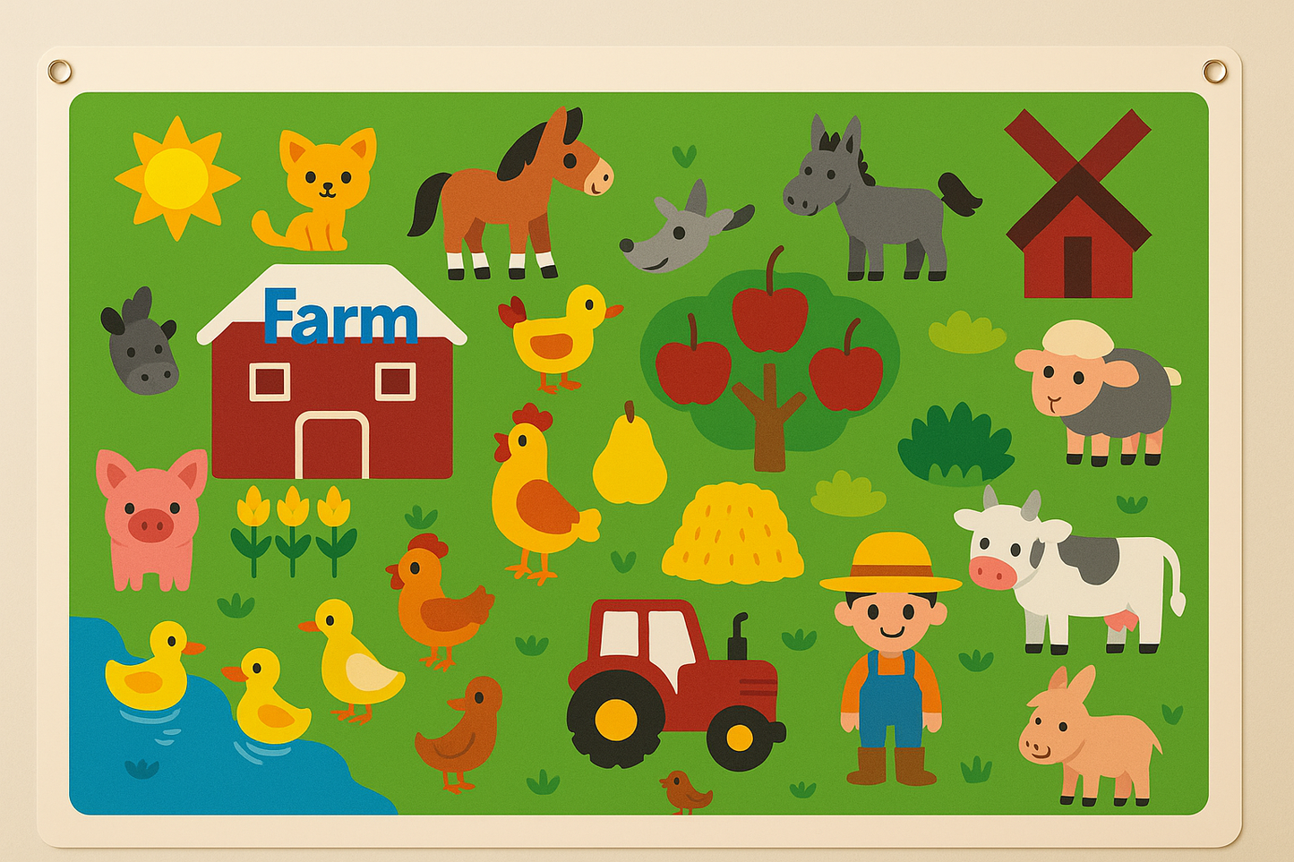 Tableau Mural Éducatif Enfant – Feutrine – Océan