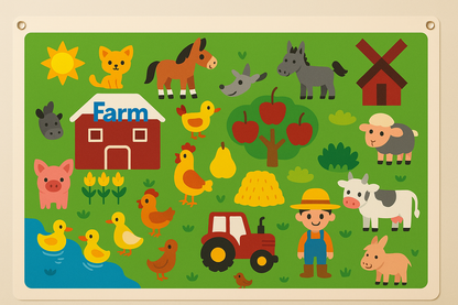 Tableau Mural Éducatif Enfant – Feutrine – Océan