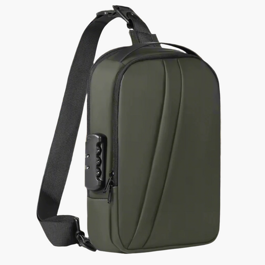 SecurePack Vert | Crossbody Port USB Imperméable Protection