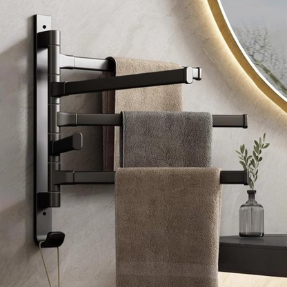 Porte-Serviettes Pivotant – 5 Métal Barres – Mural Bain