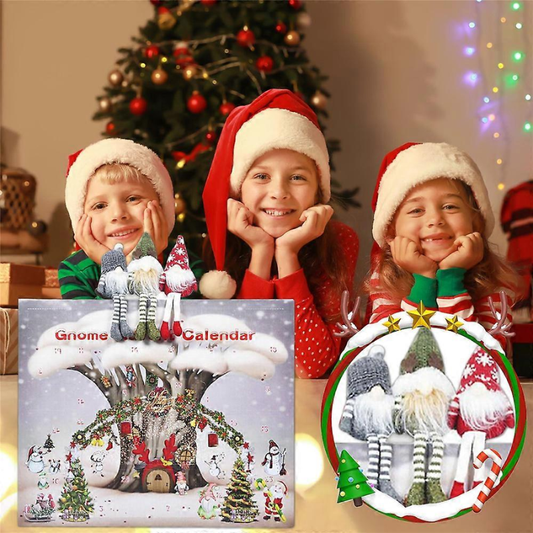 SeasonSpirit Boîte Compte à Rebours | 24 Mini Gnomes de Noël Hiver