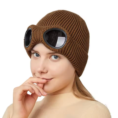 FrostLens Bonnet Thermique | Lunettes Coupe-Vent, Chapeau d'hiver
