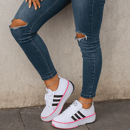 Baskets Plateforme à Lacets – Semelle Crantée – Femme