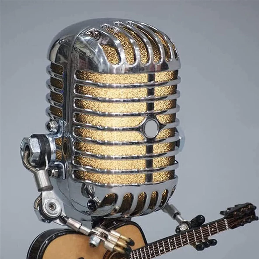 Statuette Microphone – Métal – Avec Guitare