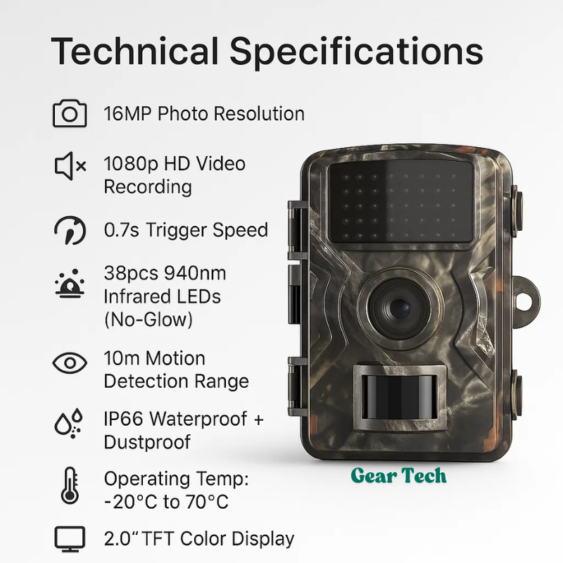 Caméra Piège Photo Vision Nocturne