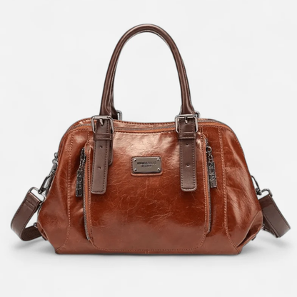 Aurora Sac à Main en Cuir | Sac Bandoulière à Double Compartiment Zippé