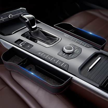 Organisateur de voiture en cuir pour siège | Rangement multifonctionnel pour voiture