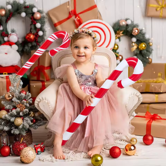 Décoration de Noël sucre d’orge | Canne gonflable pour une ambiance festive à la maison